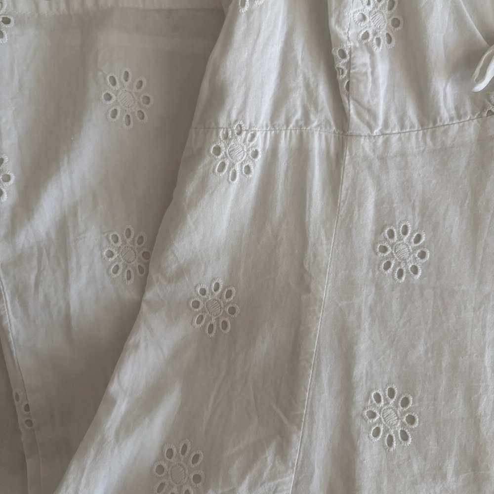 100% LINEN Princess Polly White Mini Dress - Picture 6 of 12
